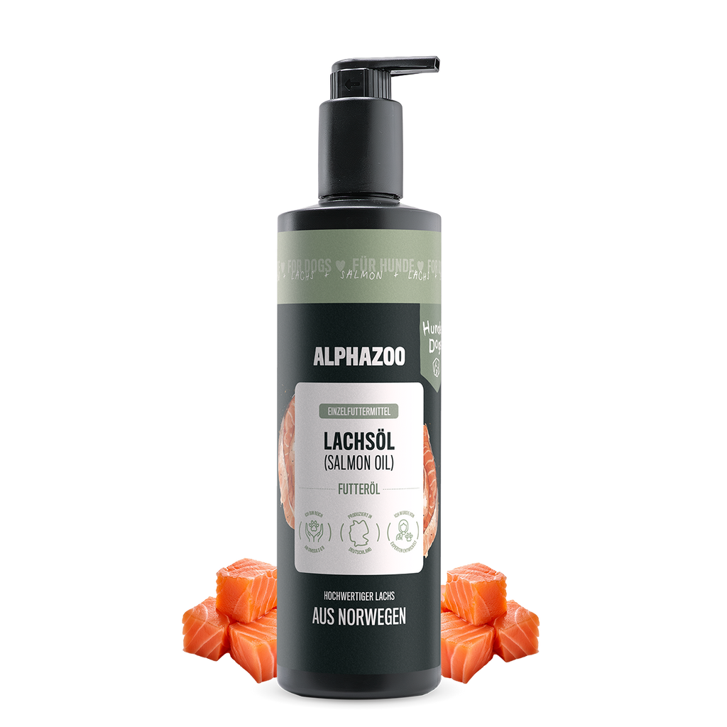 Lachsöl für Hunde – EPA & DHA aus norwegischem Lachs, 100ml & 250ml