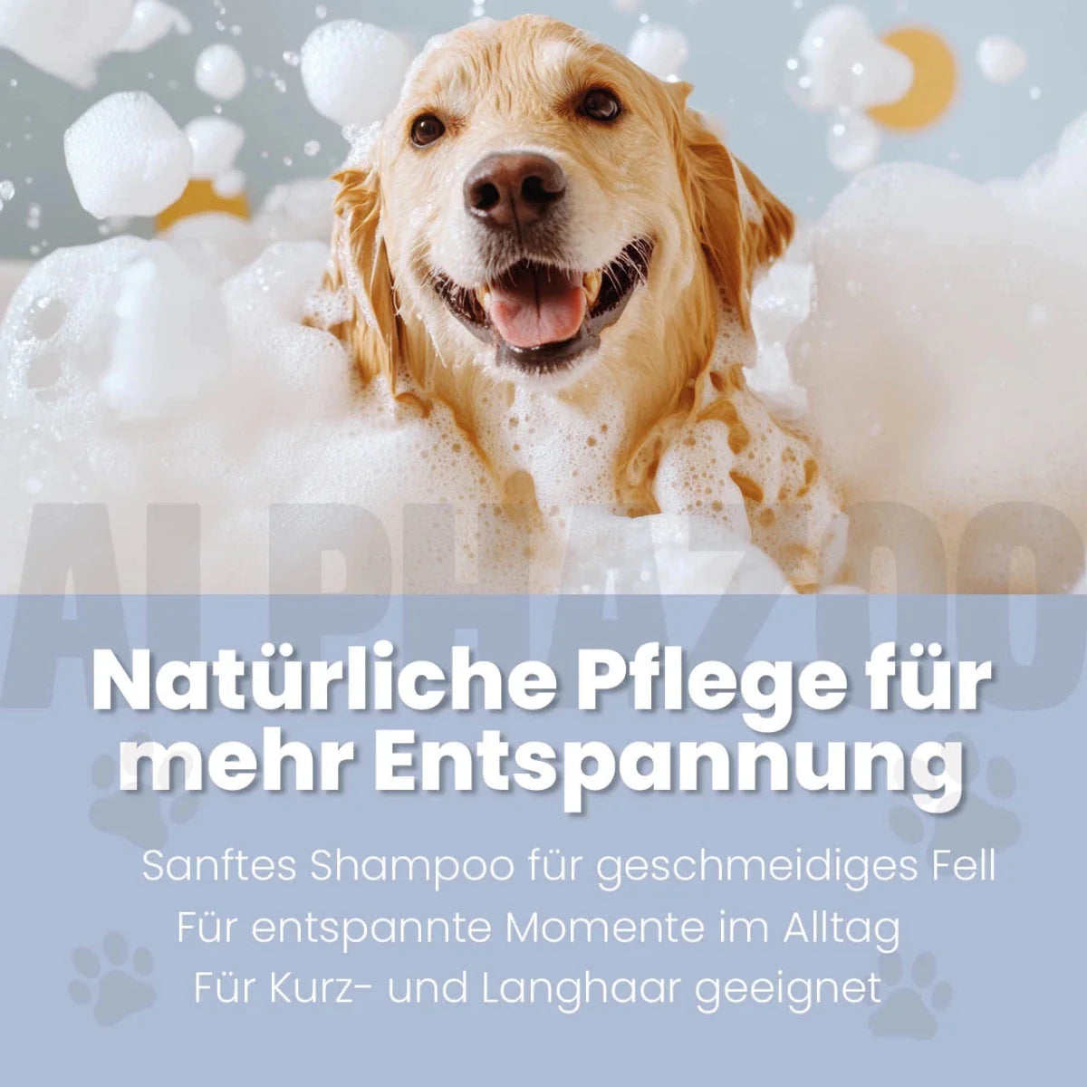 Lavellness Shampoo für Hunde – mit Kokosextrakt & Lavendelöl, silikonfrei