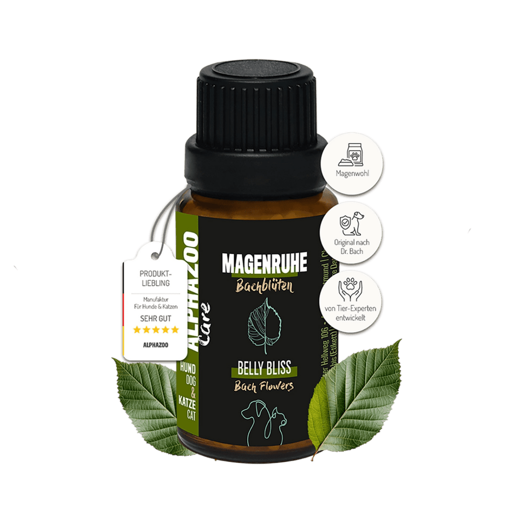 Magenruhe Bachblüten Globuli für Hunde & Katzen – 15g