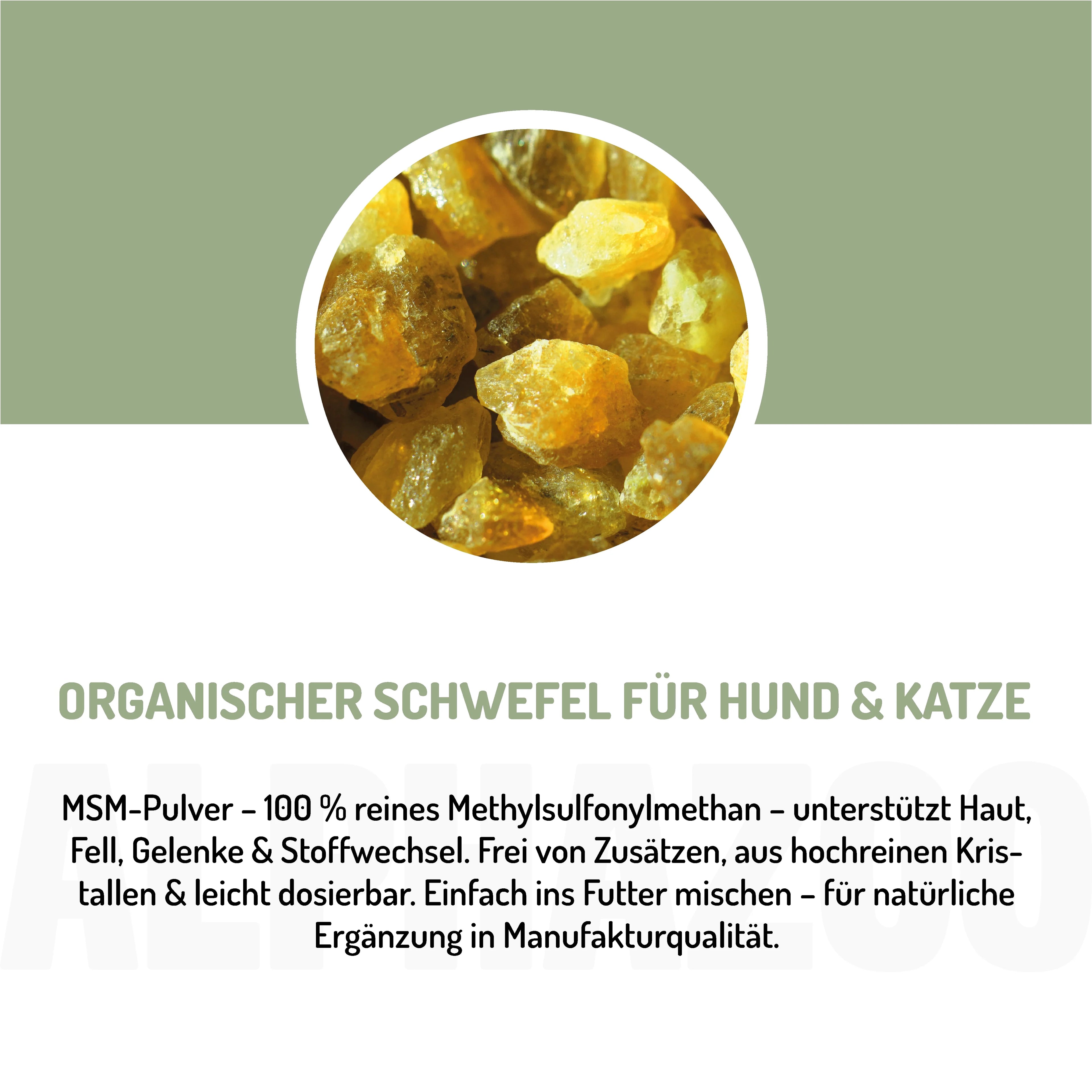 MSM Pulver für Hunde & Katzen – organischer Schwefel für Gelenke & Fell
