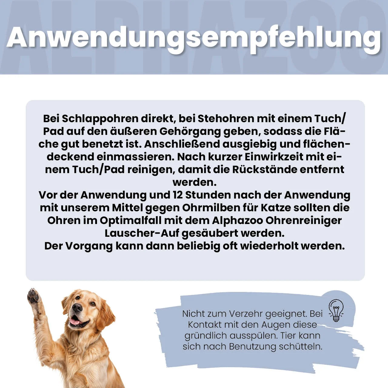 Ohrmilbenöl für Hunde – mit Aloe Vera & Calendula, sanft & pflegend