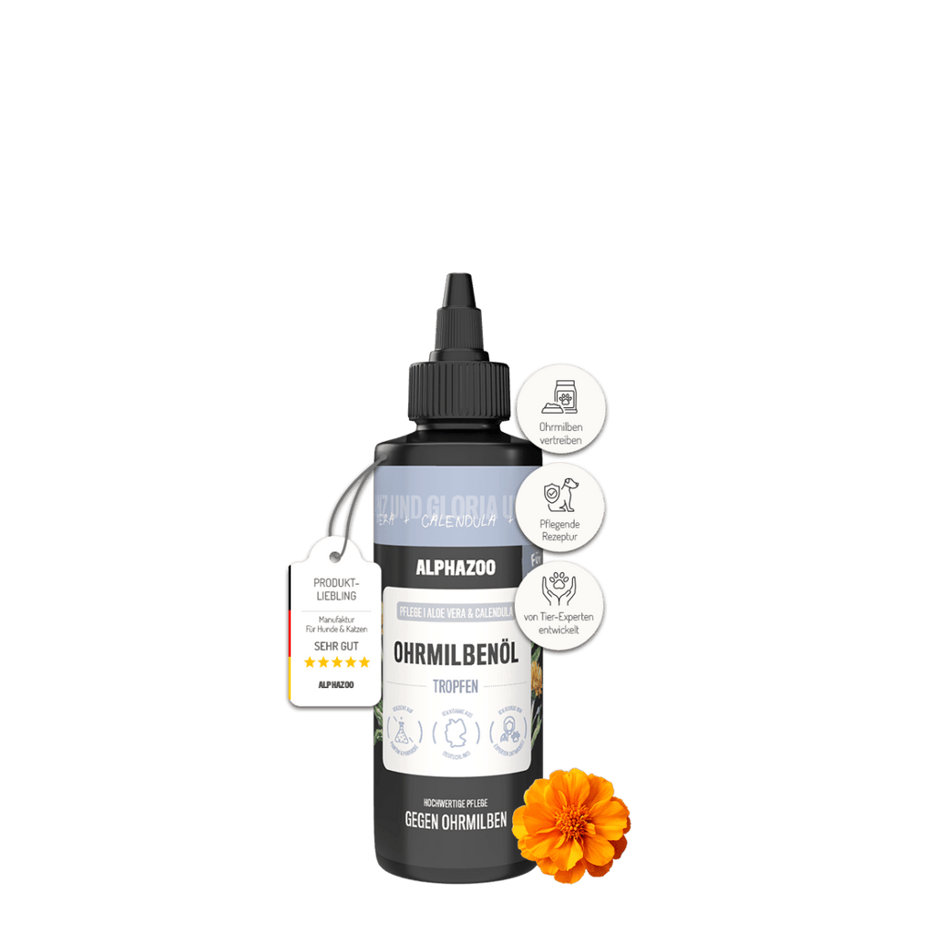 Ohrmilbenöl für Hunde – mit Aloe Vera & Calendula, sanft & pflegend