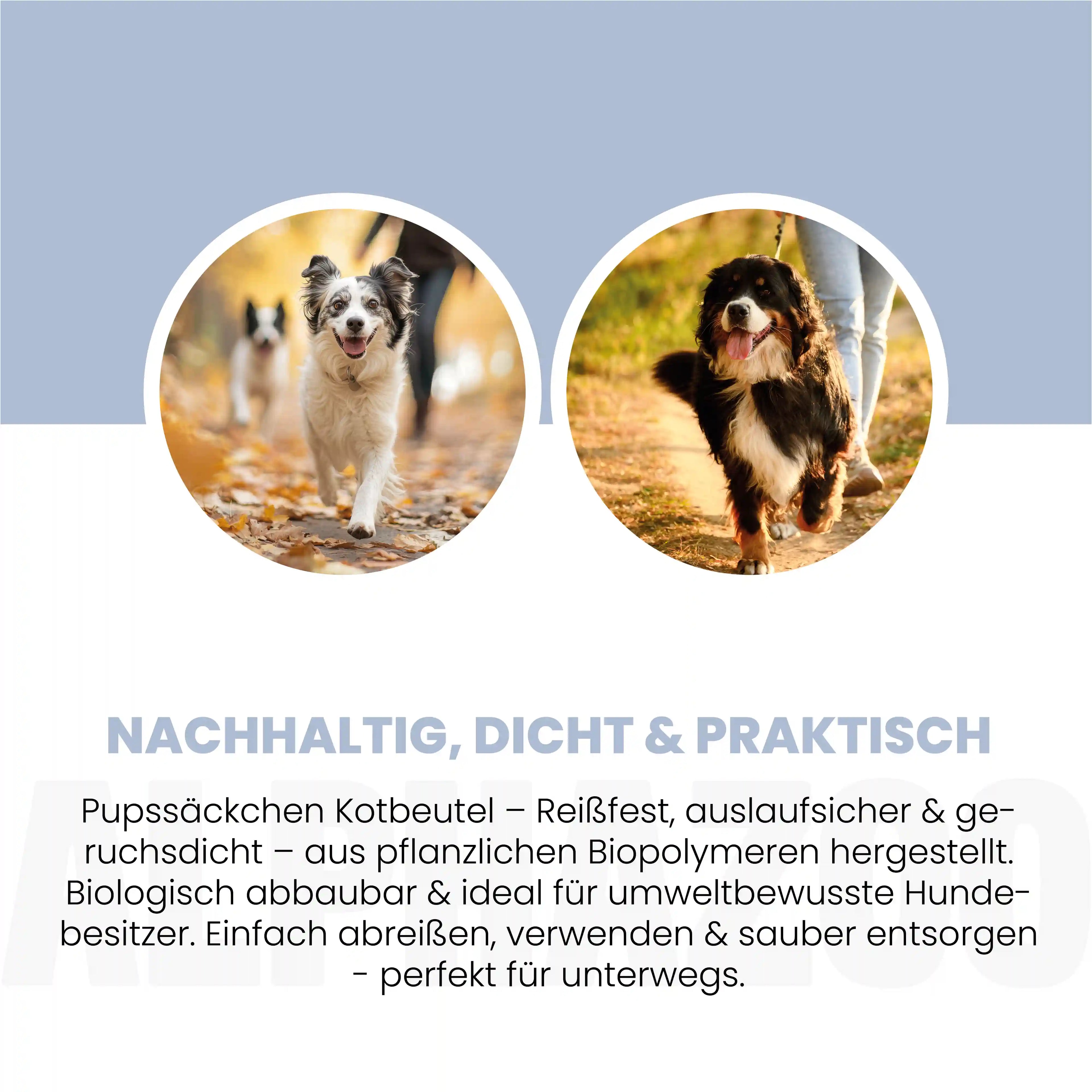 Pupssäckchen Kotbeutel – biologisch abbaubar, reißfest & auslaufsicher
