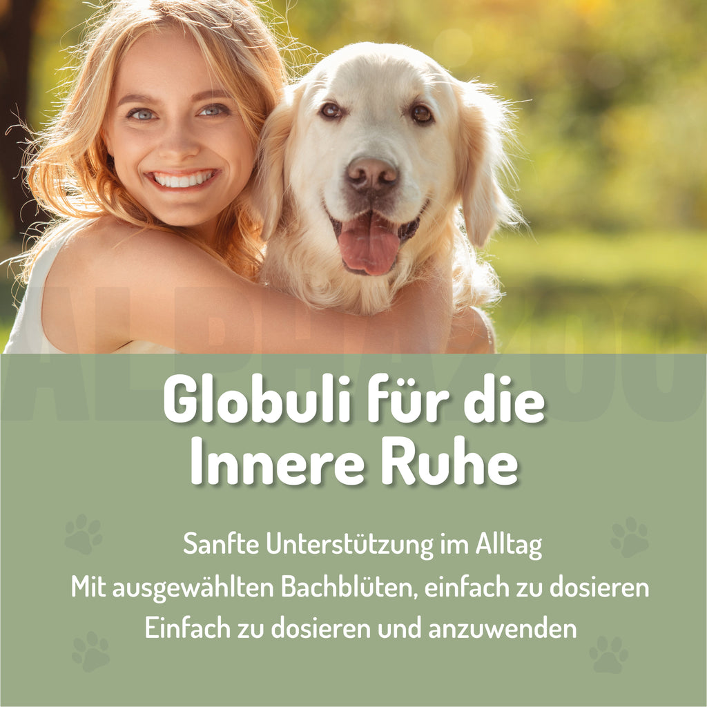 Bachblüten Globuli für Hunde & Katzen – Seelenruhe bei Angst & Stress | 15g