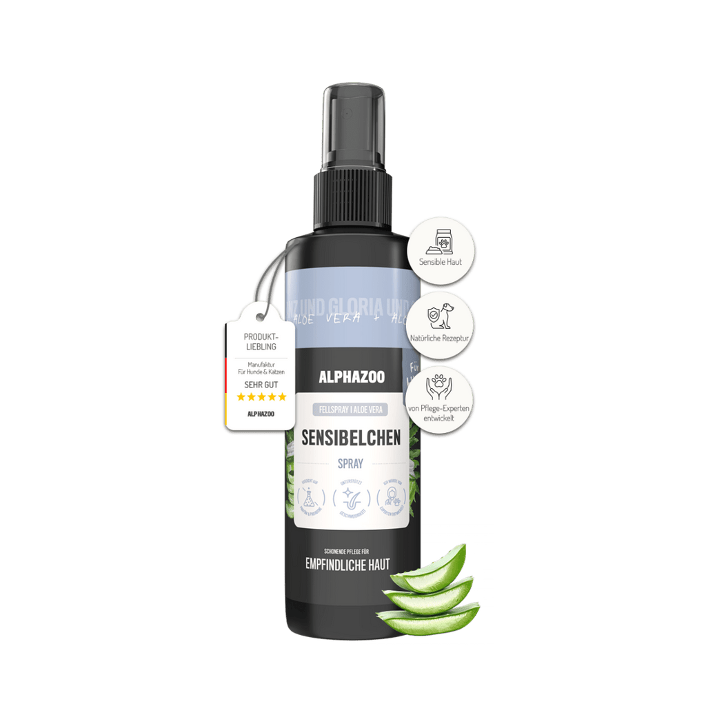 Sensibelchen Fellspray für Hunde – mit Rizinusöl, Sheabutter & Aloe Vera, silikonfrei