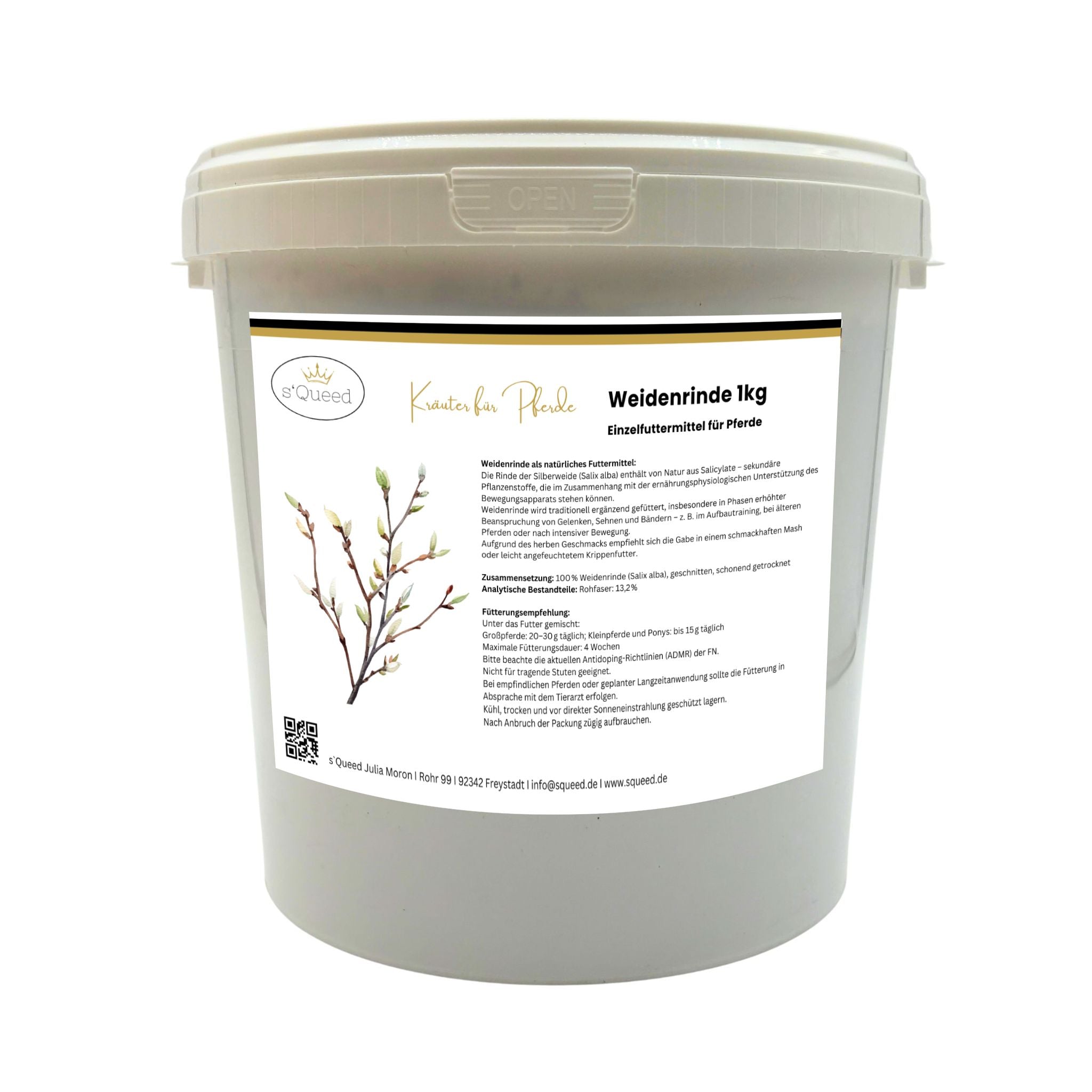 Weidenrinde Pferd geschnitten 1kg