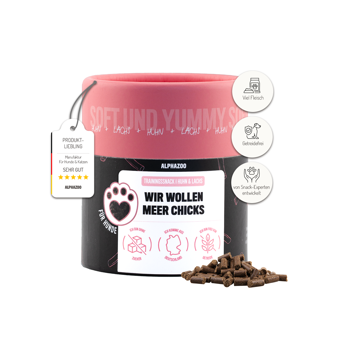 Wir wollen Meer Chicks – Softsnack für Hunde, Huhn & Lachs, getreidefrei