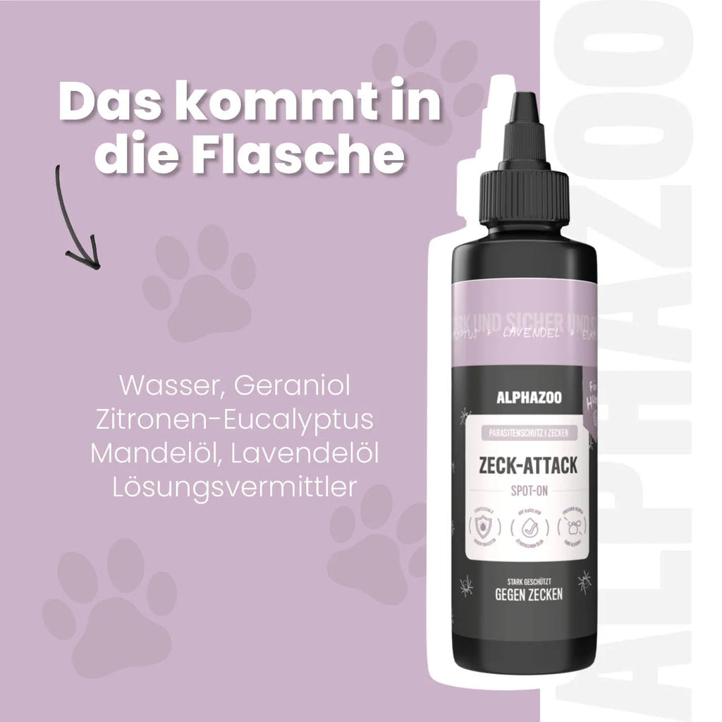 ZeckAttack Spot-On für Hunde – pflanzlich mit Lavendel, Mandel & Zitronen-Eukalyptus
