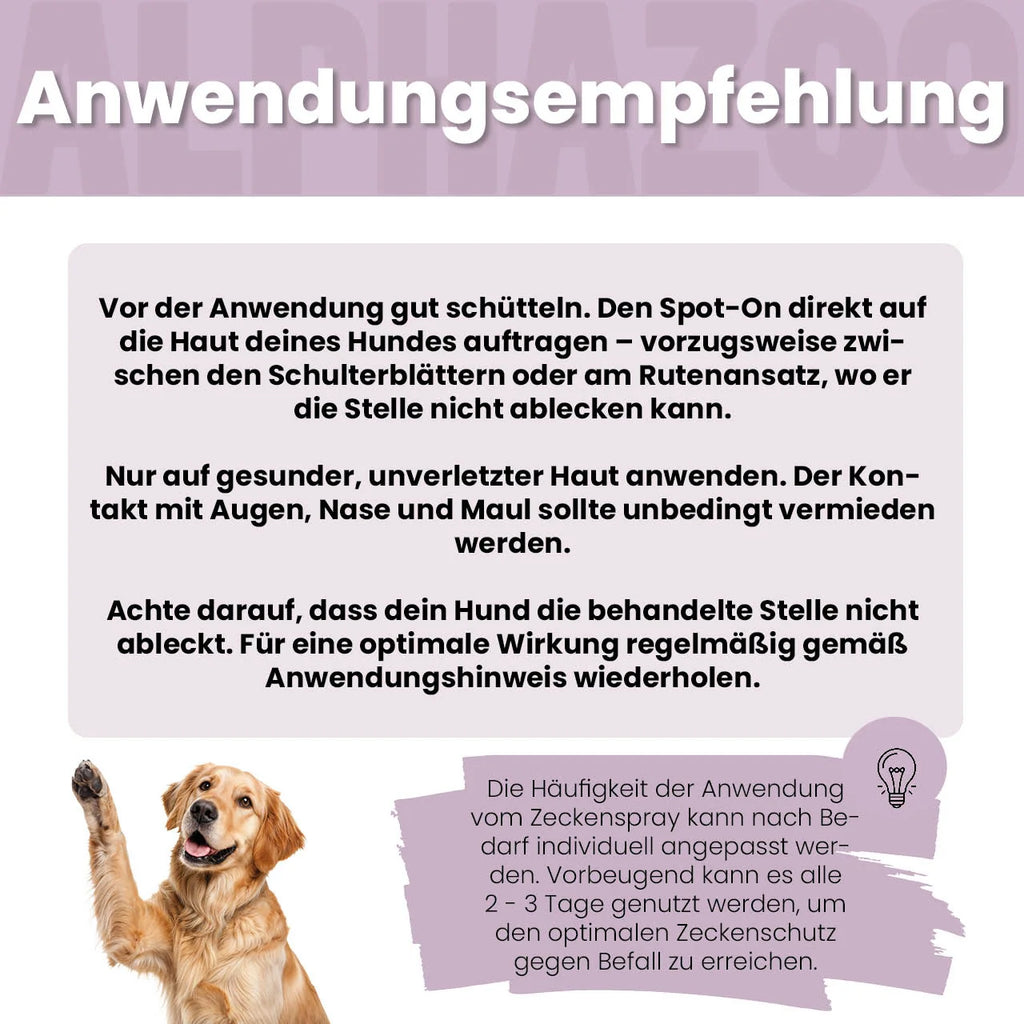 ZeckAttack Spot-On für Hunde – pflanzlich mit Lavendel, Mandel & Zitronen-Eukalyptus